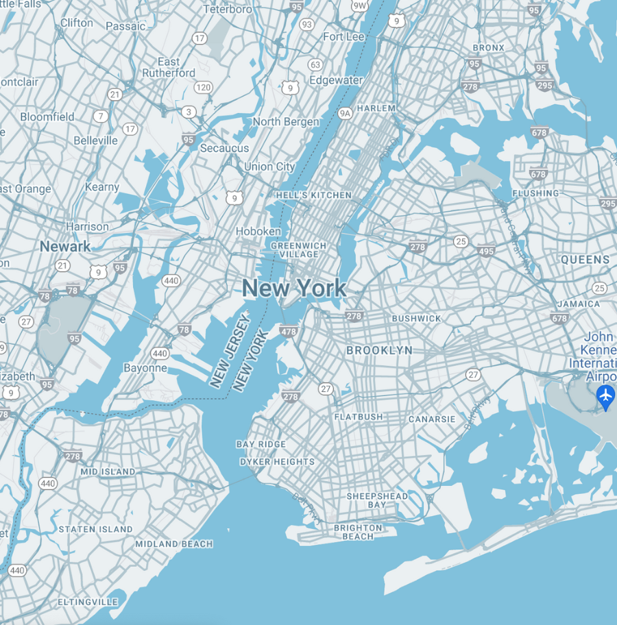Map of New York City Area