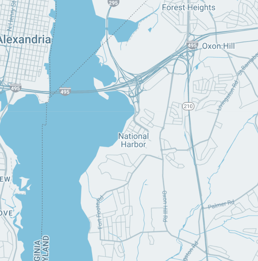 Map of National Harbor, Maryland