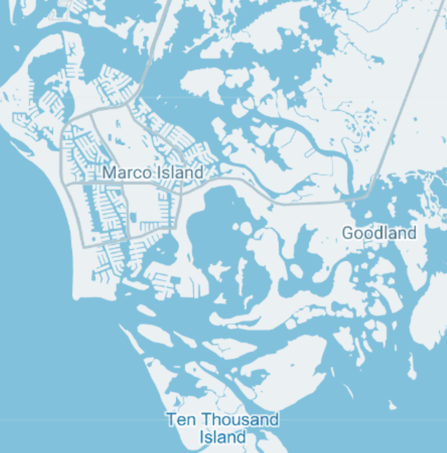 Map of Marco Island, FL