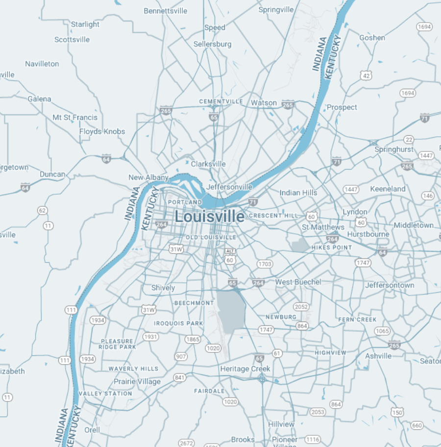 Map of Louisville