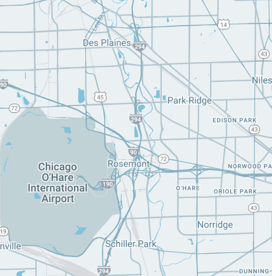 Map of Rosemont