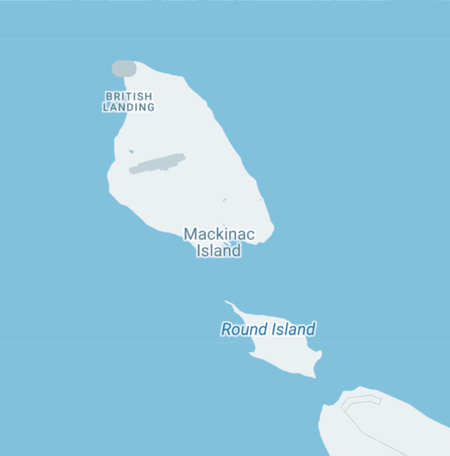 Map of Mackinac Island, MI