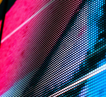 Closeup of LED wall