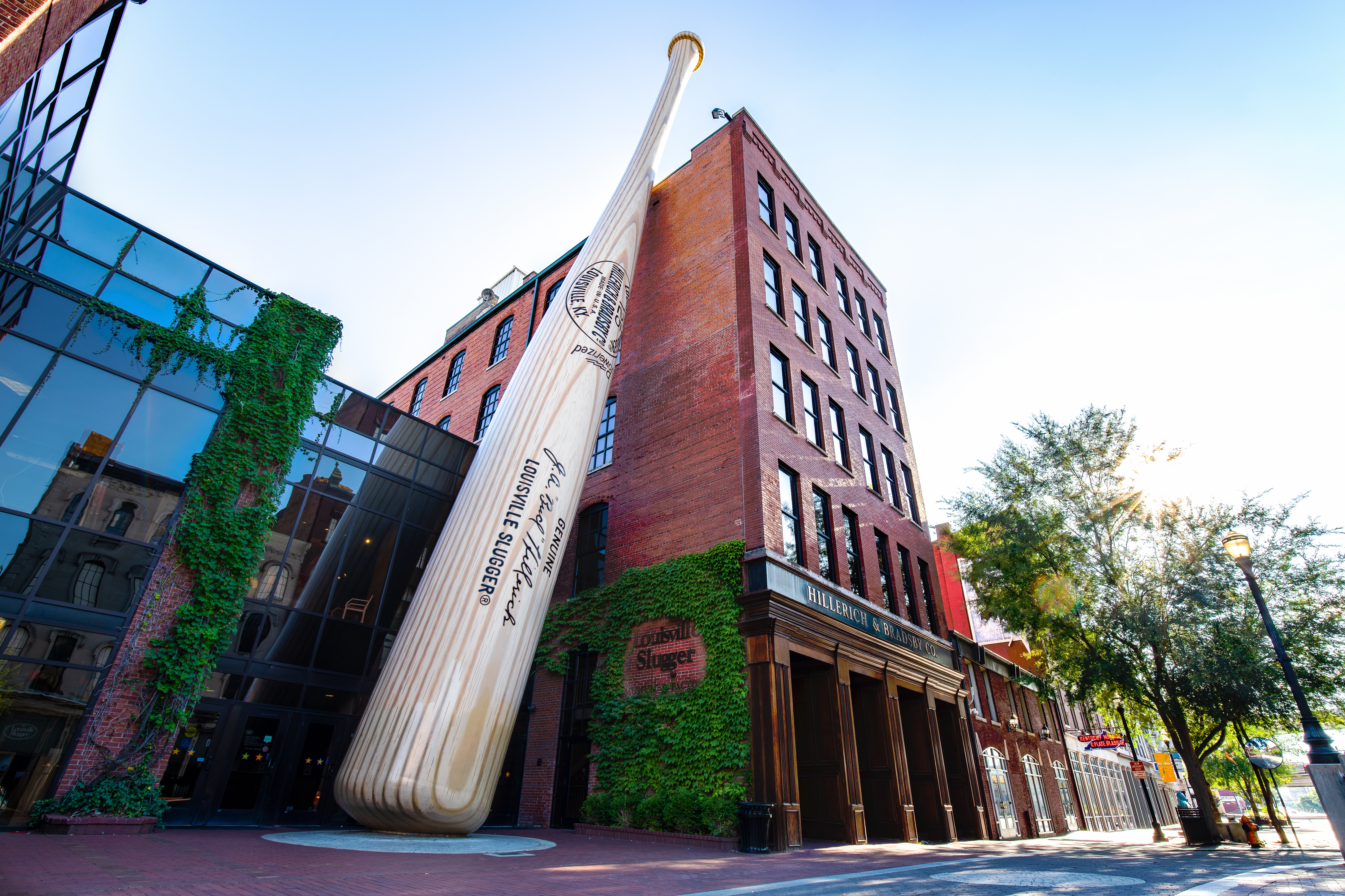 A side view of the Louisville Slugger Museum & Factory