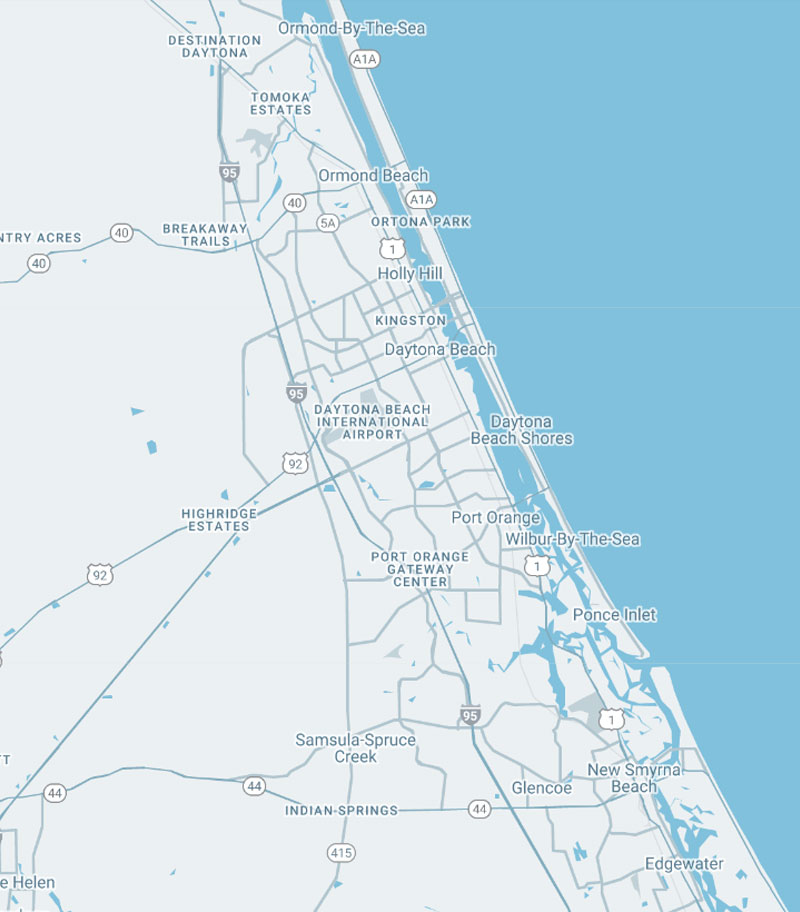 Map of Daytona, FL