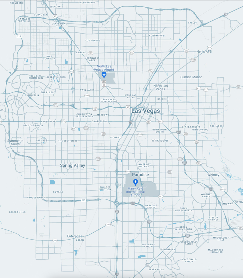 AV Las Vegas Map.