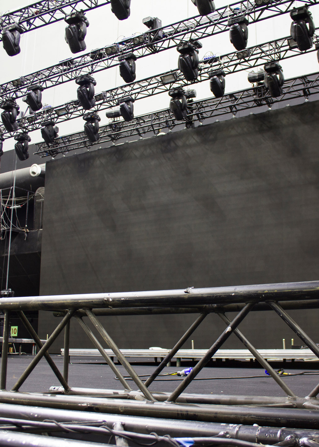 An event stage with an LED screen